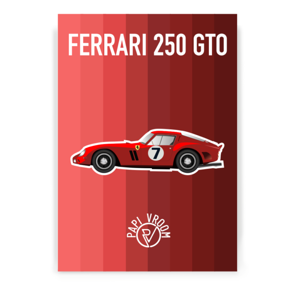 Affiche voiture ancienne Ferrari 250 GTO