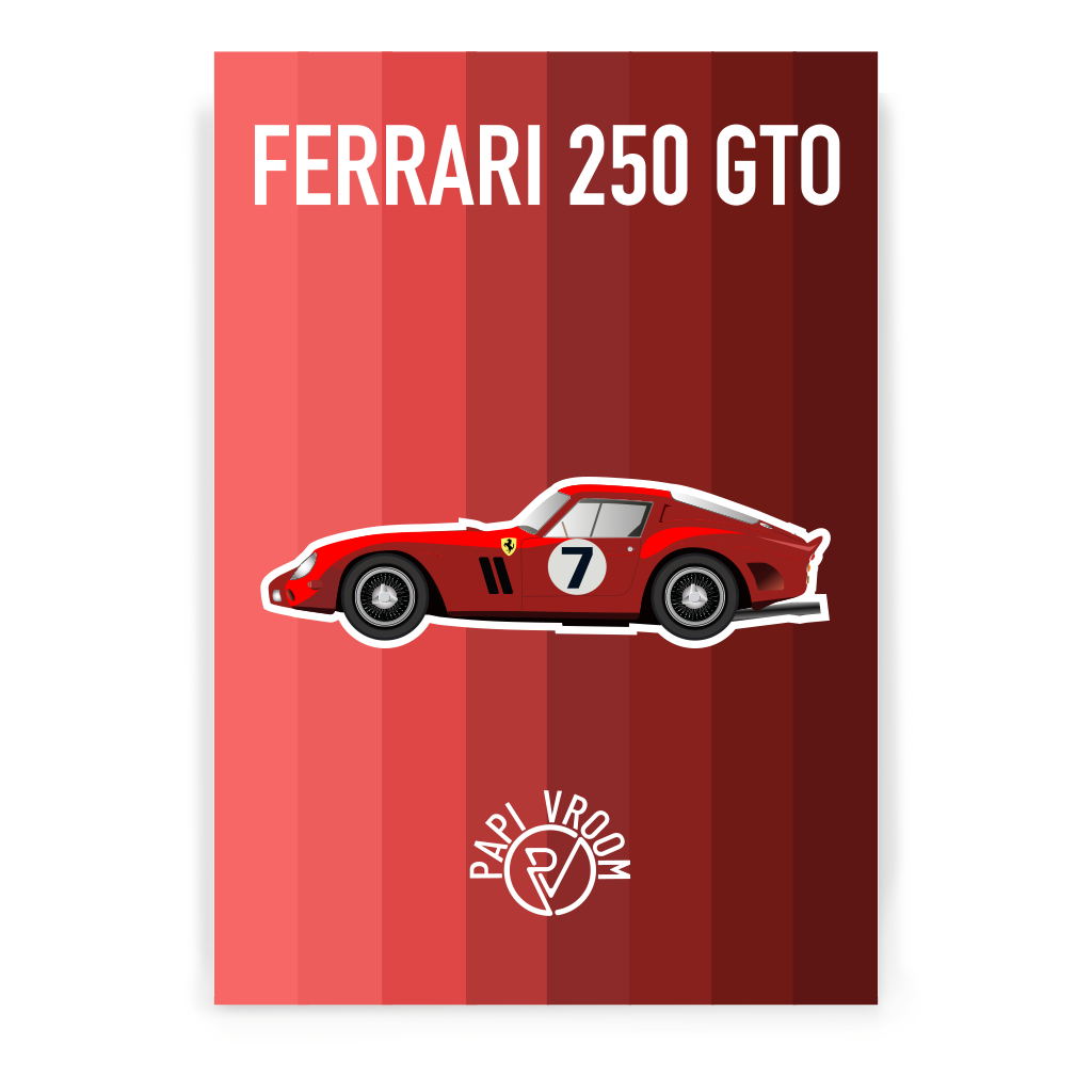 Affiche voiture ancienne Ferrari 250 GTO – Image 3