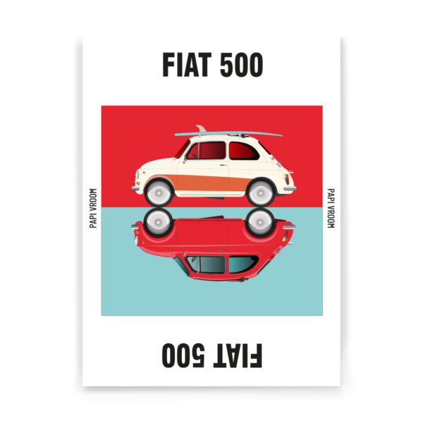 Affiche voiture Fiat 500