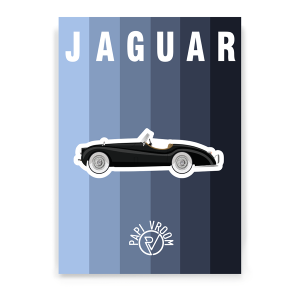 Affiche voiture ancienne Jaguar XK120