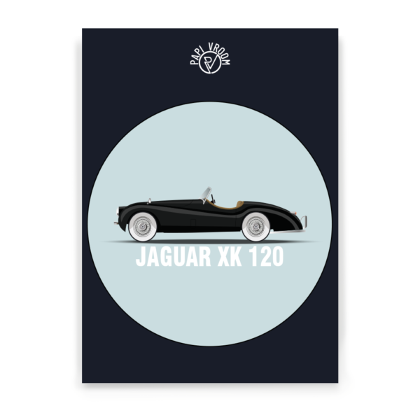 Affiche voiture ancienne Jaguar XK120