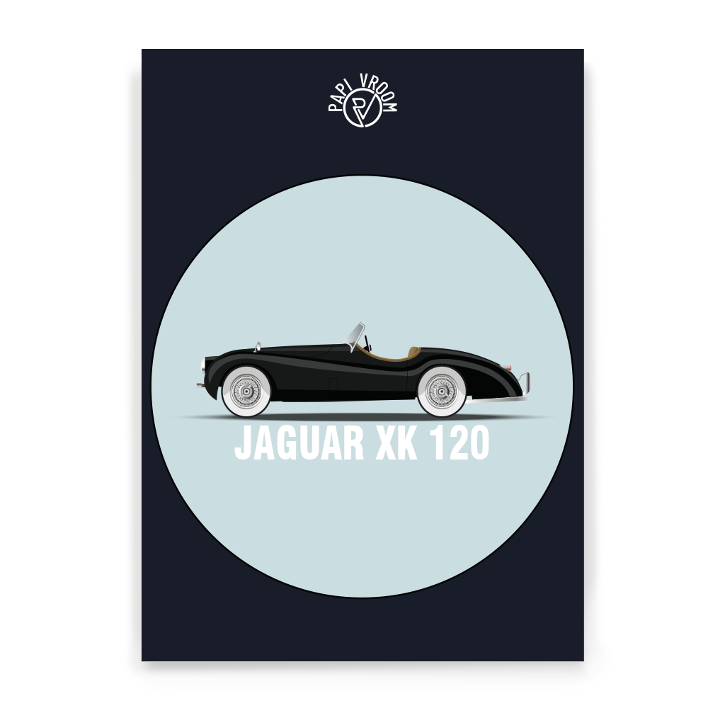 Affiche voiture ancienne Jaguar XK120 – Image 3