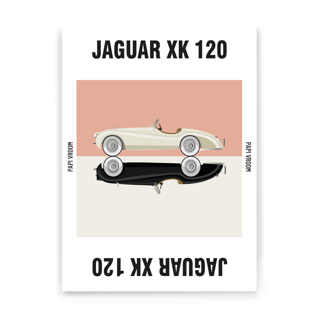 Affiche voiture ancienne Jaguar XK120 – Image 3