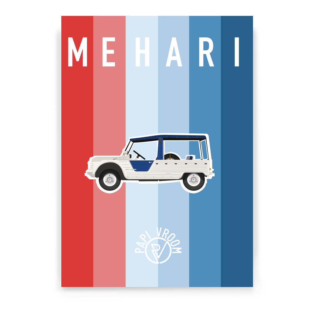 Affiche voiture ancienne Citroën Mehari – Image 2