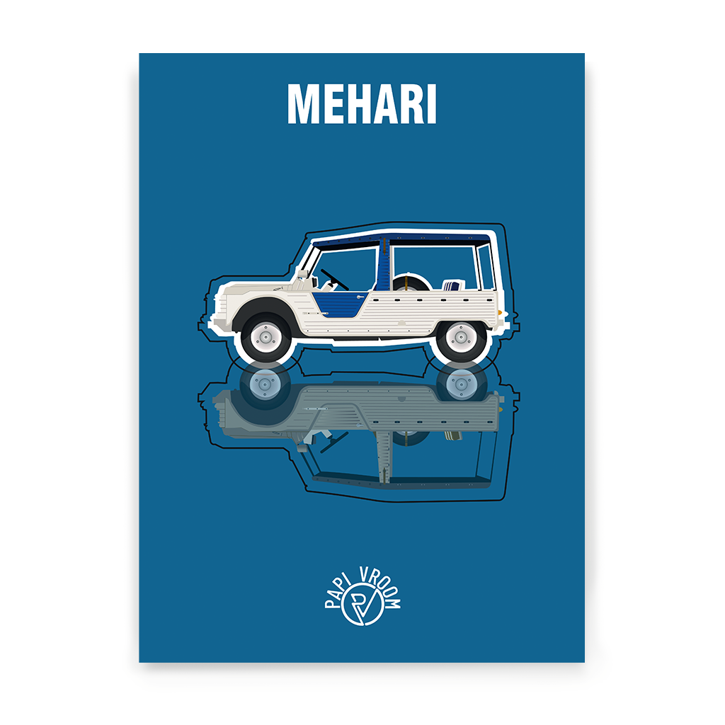 Affiche voiture ancienne Citroën Mehari – Image 3