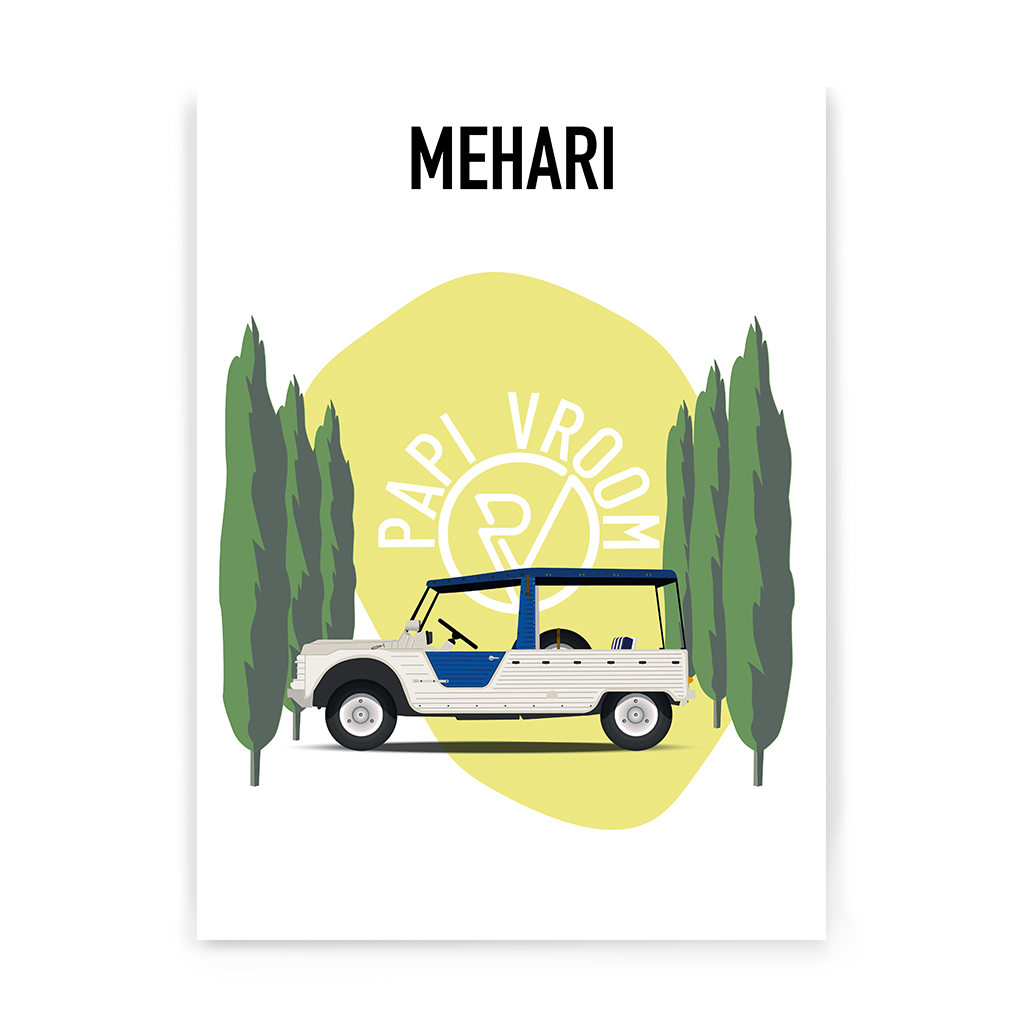 Affiche voiture ancienne Citroën Mehari – Image 3