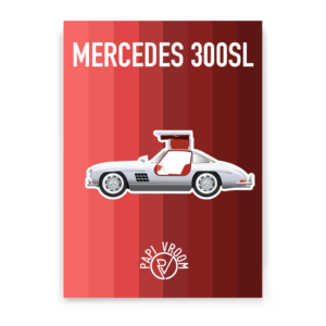 Affiche voiture ancienne Mercedes 300SL – Image 3