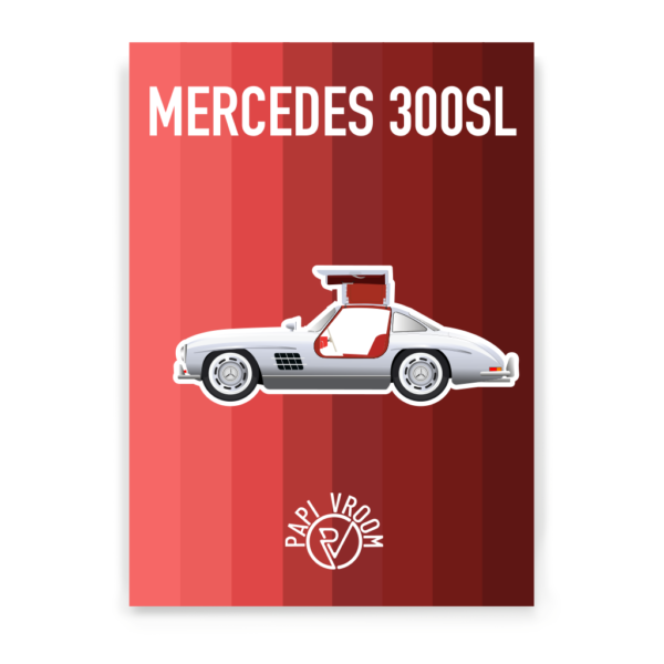 Affiche voiture ancienne Mercedes 300SL