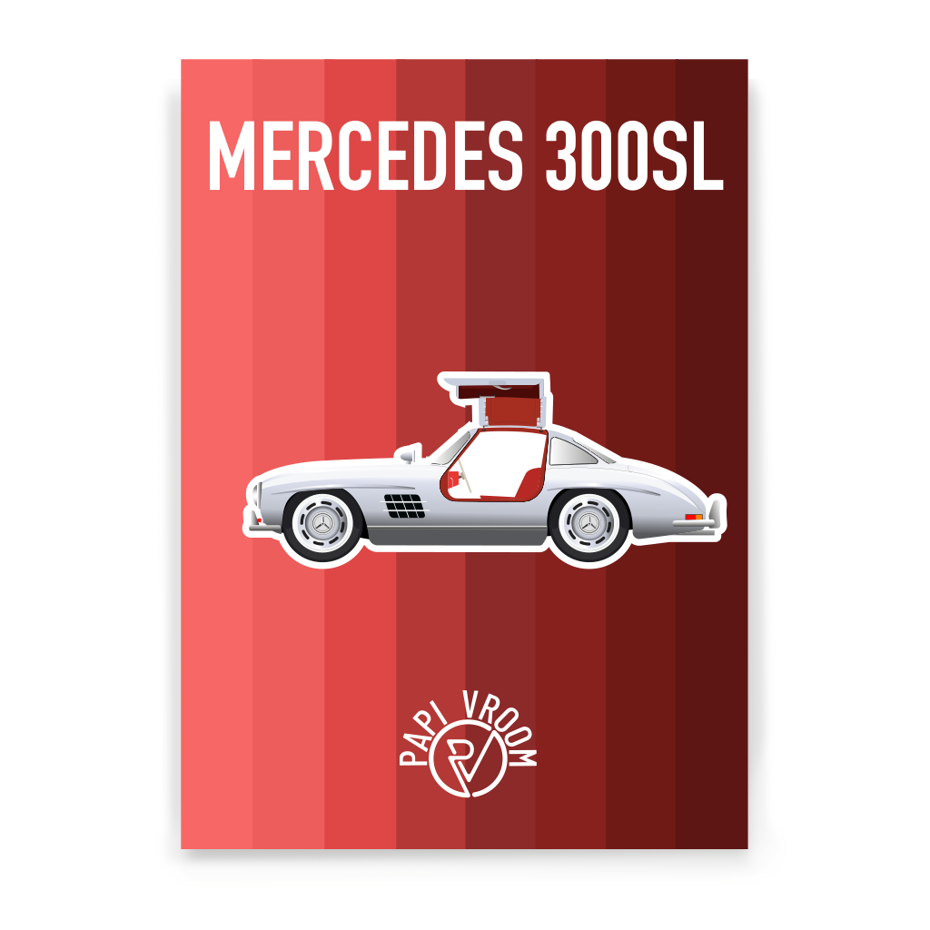 Affiche voiture ancienne Mercedes 300SL – Image 3