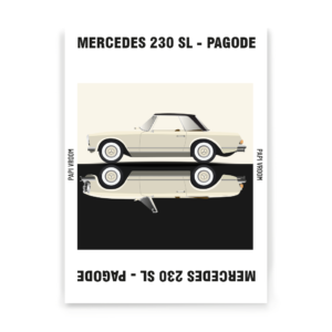 Affiche voiture ancienne Mercedes Pagode – Image 3