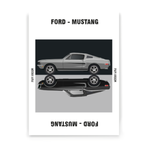 Affiche voiture ancienne Ford Mustang – Image 2