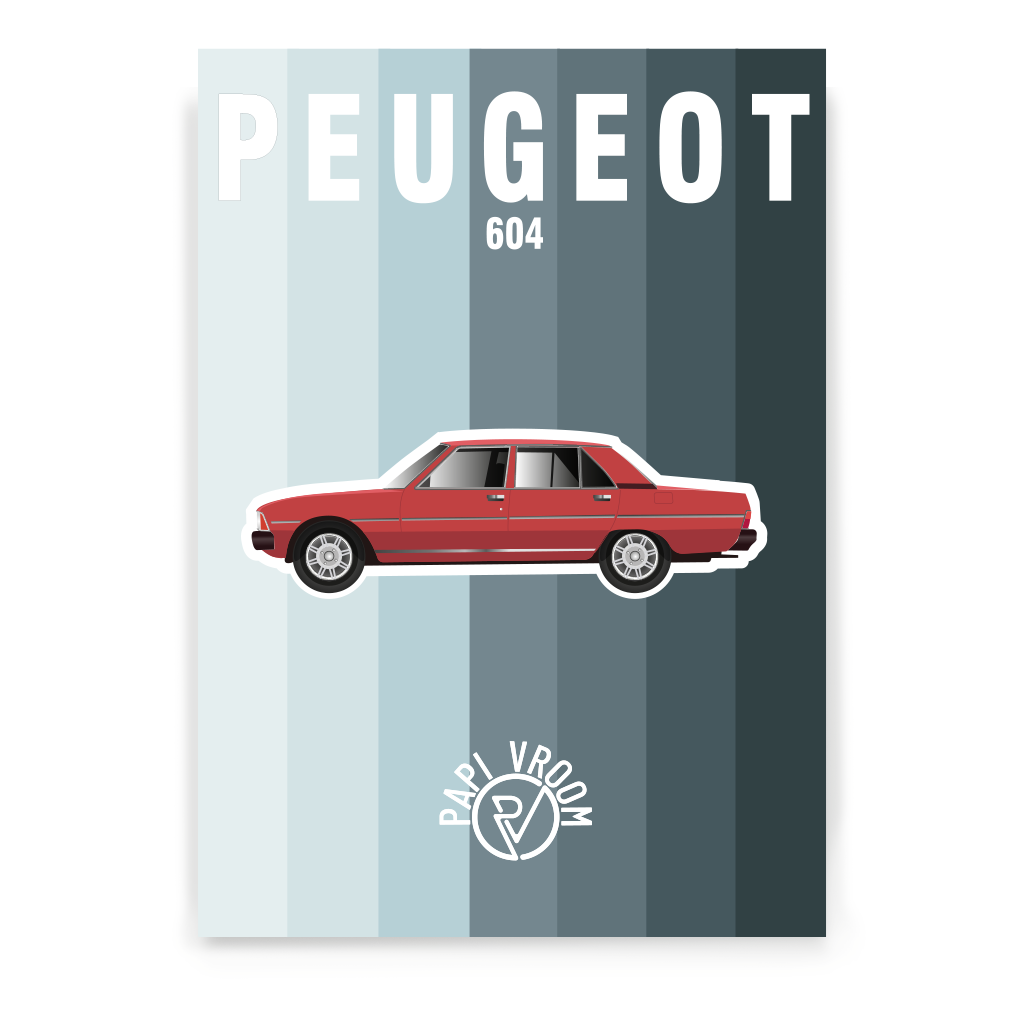 Affiche voiture ancienne Peugeot 604 – Image 3