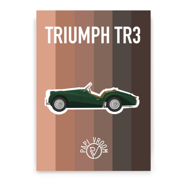 Affiche voiture ancienne Triumph TR3