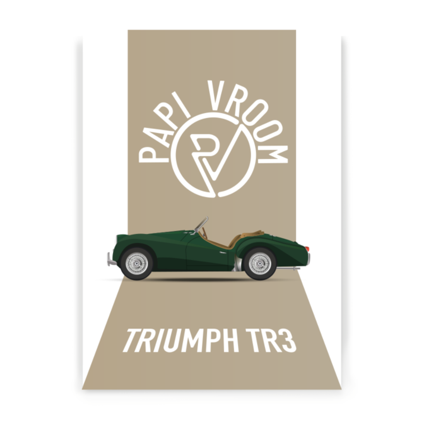 Affiche voiture ancienne Triumph TR3