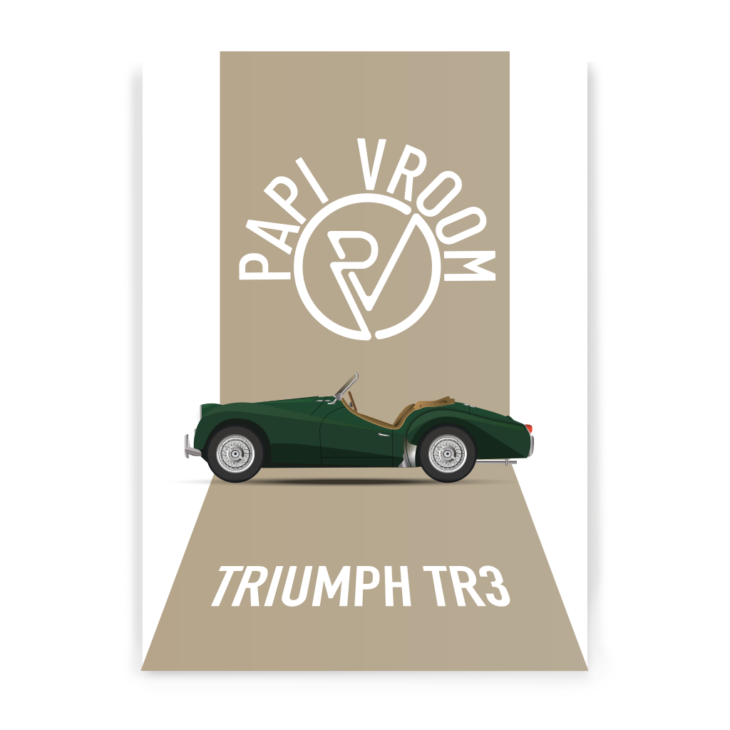 Affiche voiture ancienne Triumph TR3 – Image 2