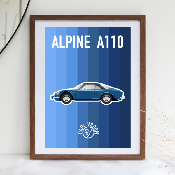 Affiche voiture ancienne Alpine A110