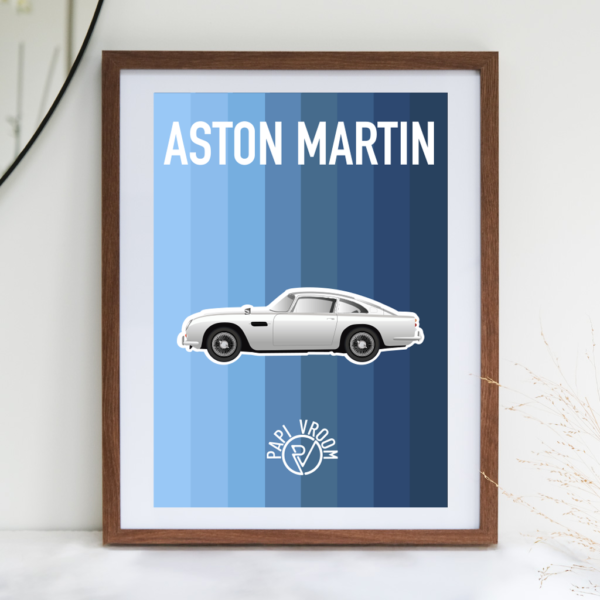 Affiche voiture ancienne Aston Martin DB5