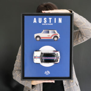 Cadre Miniature Austin Mini Martini | Papivroom – Image 1