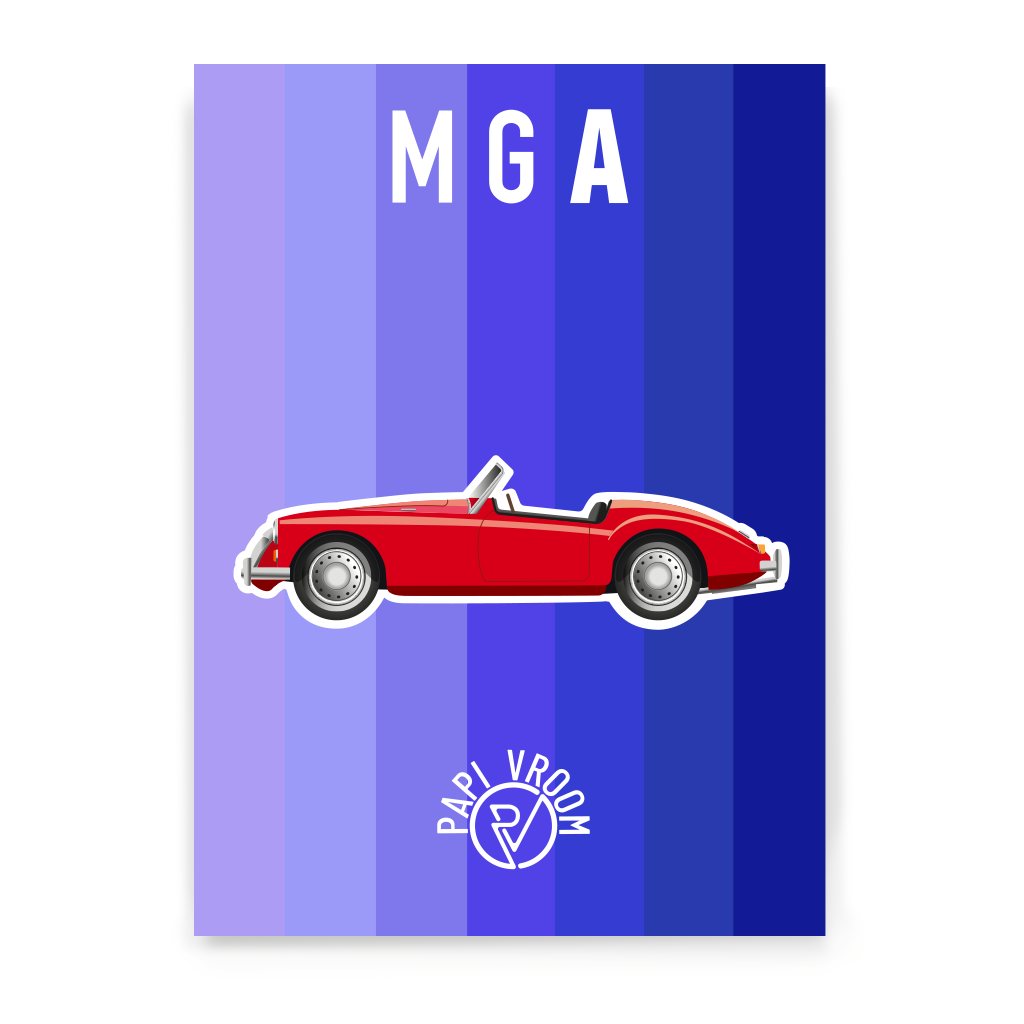 Affiche voiture ancienne MGA – Image 3