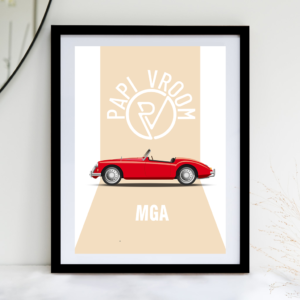 Affiche voiture ancienne MGA – Image 2