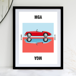 Affiche voiture ancienne MGA – Image 2