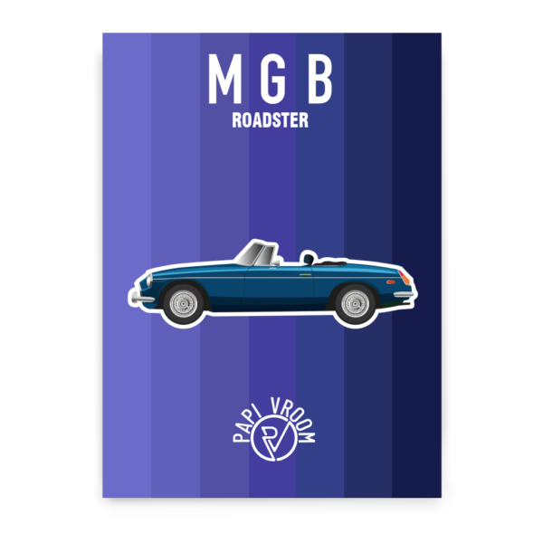 Affiche voiture ancienne MGB